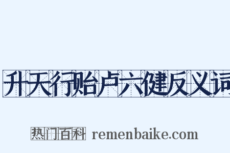 升天行贻卢六健反义词是什么意思的图片